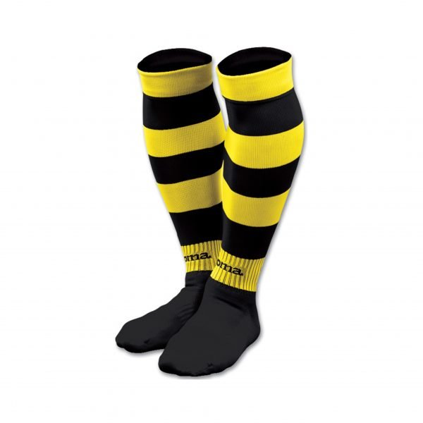 Joma Zebra Hooped Socks - Black/Yellow