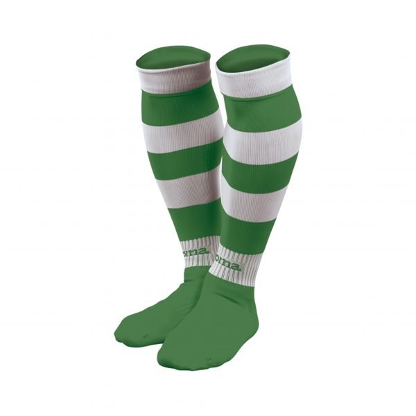 Joma Zebra Hooped Socks - Green/White