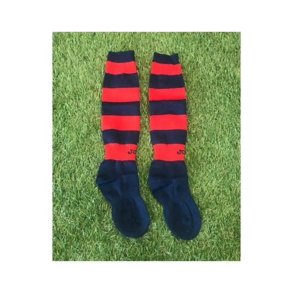 Joma Zebra Hooped Socks - Navy/Red